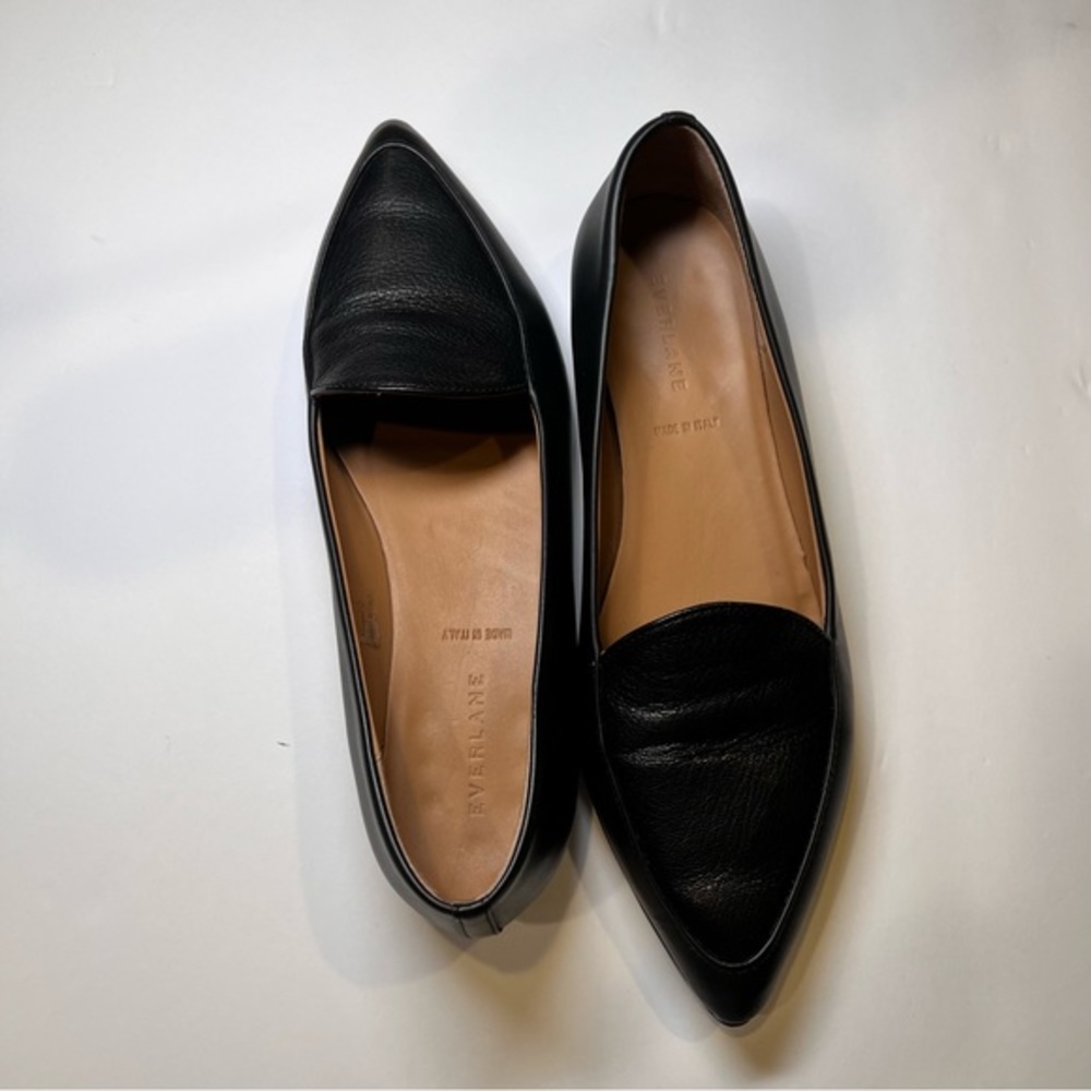 Everlane The Modern Point Black Loafers Women‎ Size 9.5 - Picture 3 of 13